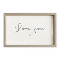 Love You Heart Serving Tray