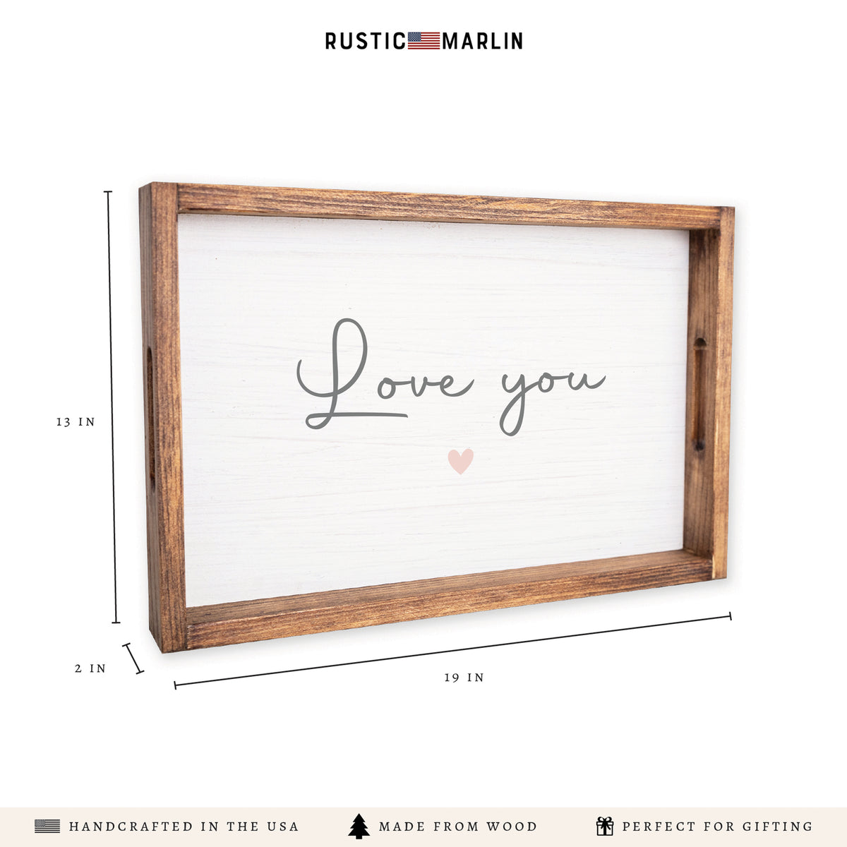 Love You Heart Serving Tray