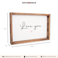 Love You Heart Serving Tray