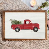 Christmas Tree Truck Serving Tray