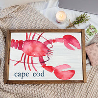 Lobster Watercolor Personalized Serving Tray