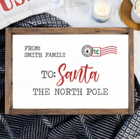 Santa Letter Personalized Serving Tray