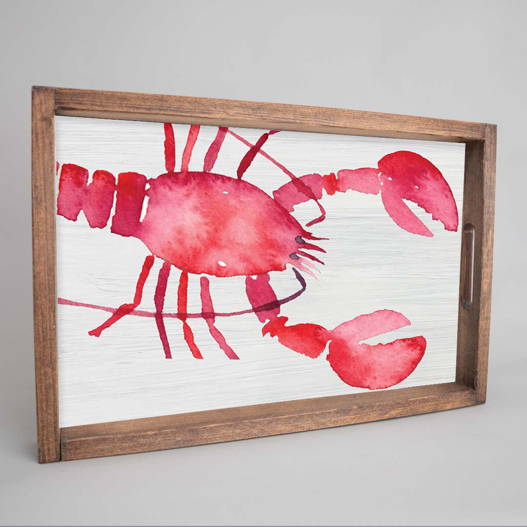 Lobster Watercolor Serving Tray