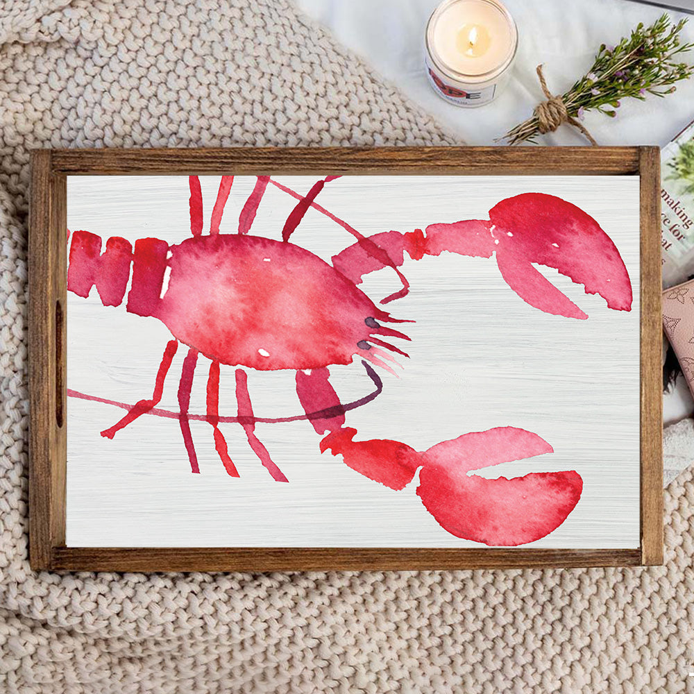 Lobster Watercolor Serving Tray