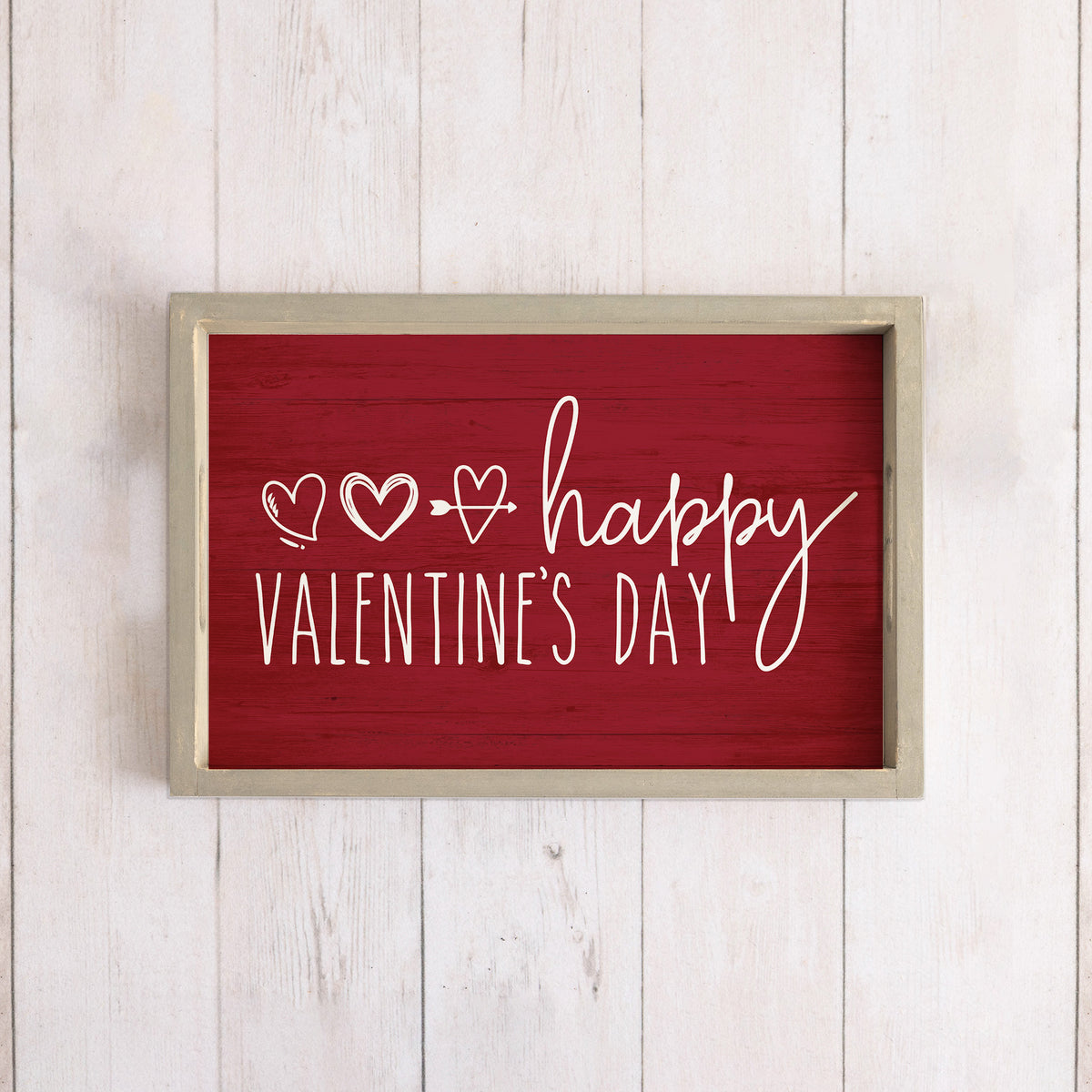 Cupid's Arrow Valentine's Day Wooden Serving Tray