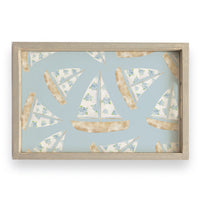 Hydrangea Sailboat Serving Tray