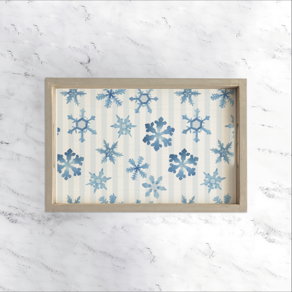 Snowflake Wooden Serving Tray