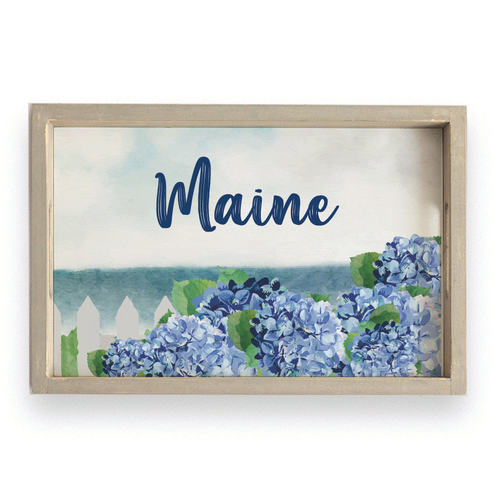 Hydrangea Dreams Personalized Serving Tray