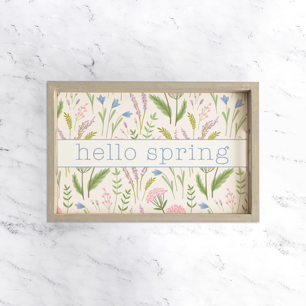 Spring Florals Personalized Serving Tray