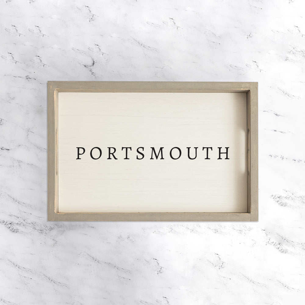 Weathered Personalized Wooden Serving Tray