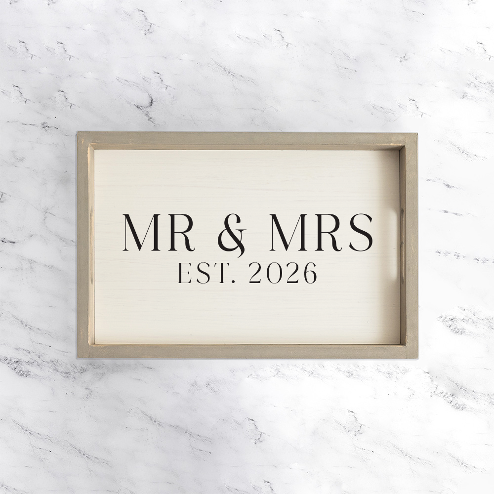Mr & Mrs Personalized Serving Tray