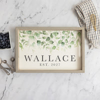 Eucalyptus Personalized Serving Tray