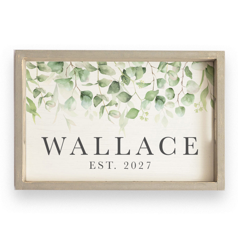 Eucalyptus Personalized Serving Tray