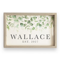 Eucalyptus Personalized Serving Tray