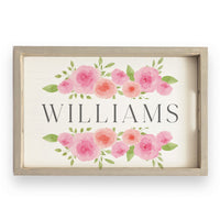 Roses Personalized Serving Tray