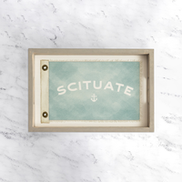 Vintage Flag Anchor Personalized Serving Tray
