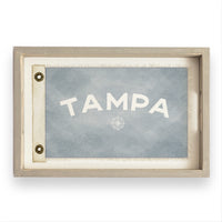 Compass Vintage Flag Personalized Serving Tray