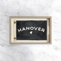 Heart Vintage Flag Personalized Serving Tray
