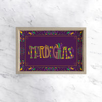 Mardi Gras Wooden Serving Tray