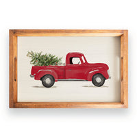 Christmas Tree Truck Serving Tray