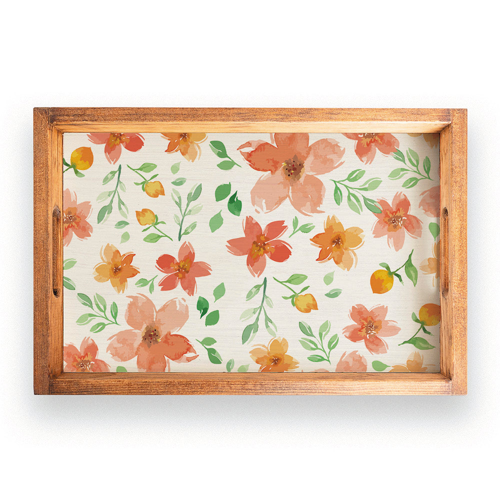 Floral Serving Tray