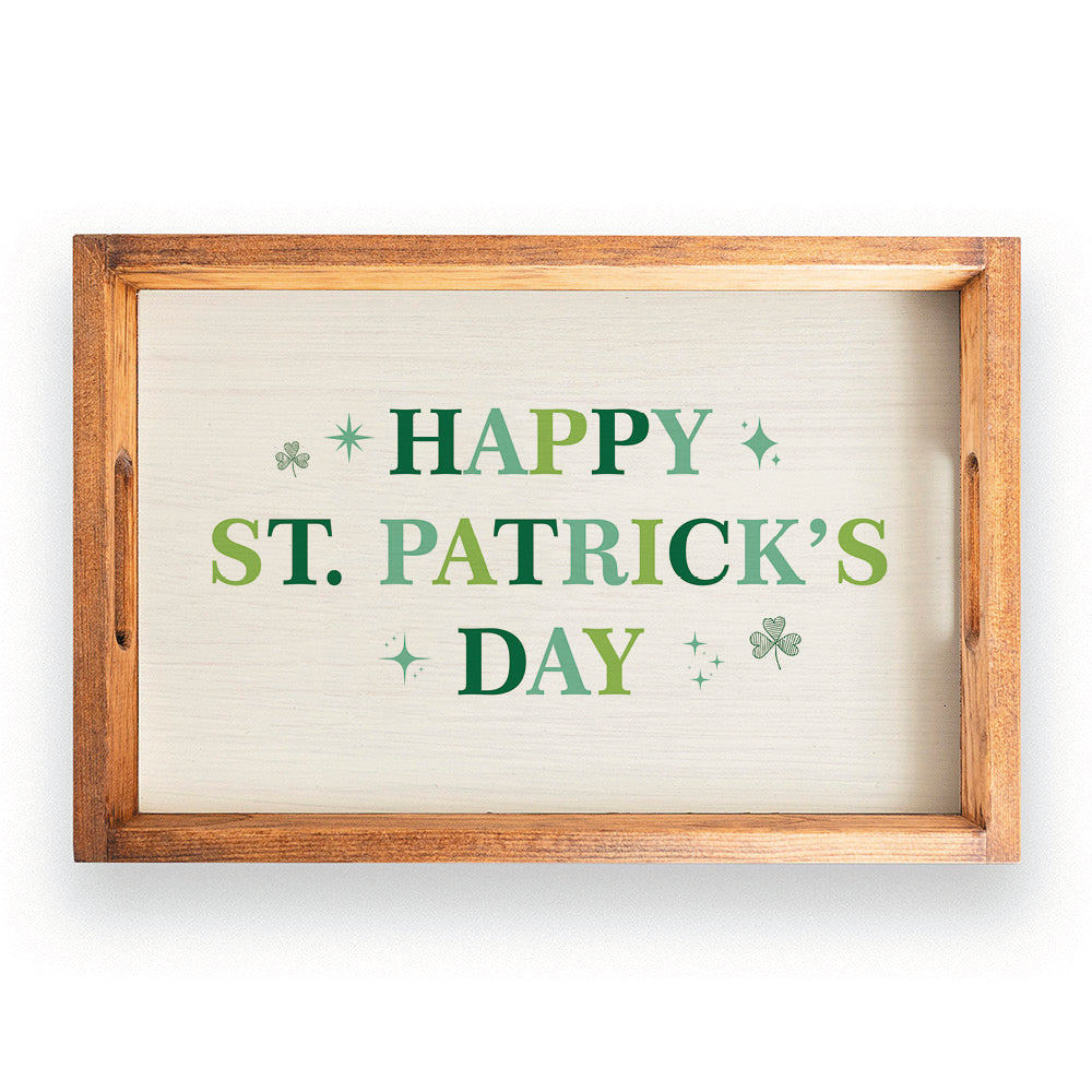 St Patrick's Day Wooden Serving Tray