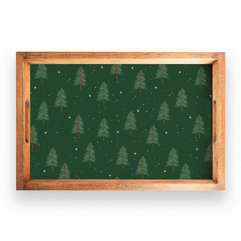 Evergreen Christmas Tree Serving Tray