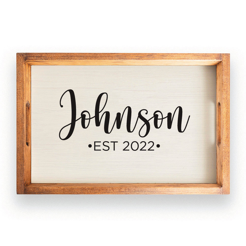 Script Personalized Serving Tray