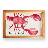 Lobster Watercolor Personalized Serving Tray