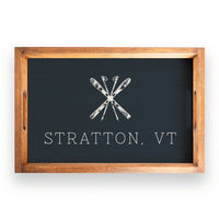 Skis Personalized Serving Tray
