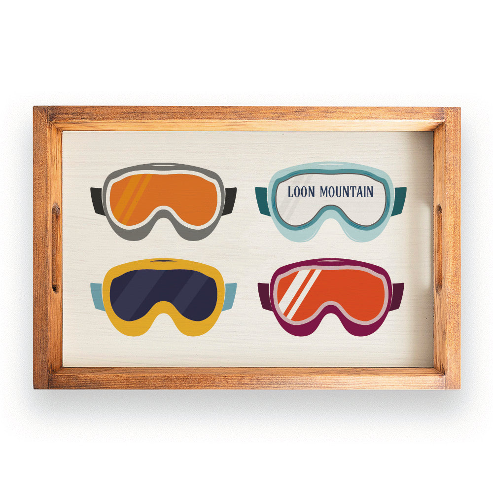 Ski Goggles Personalized Serving Tray