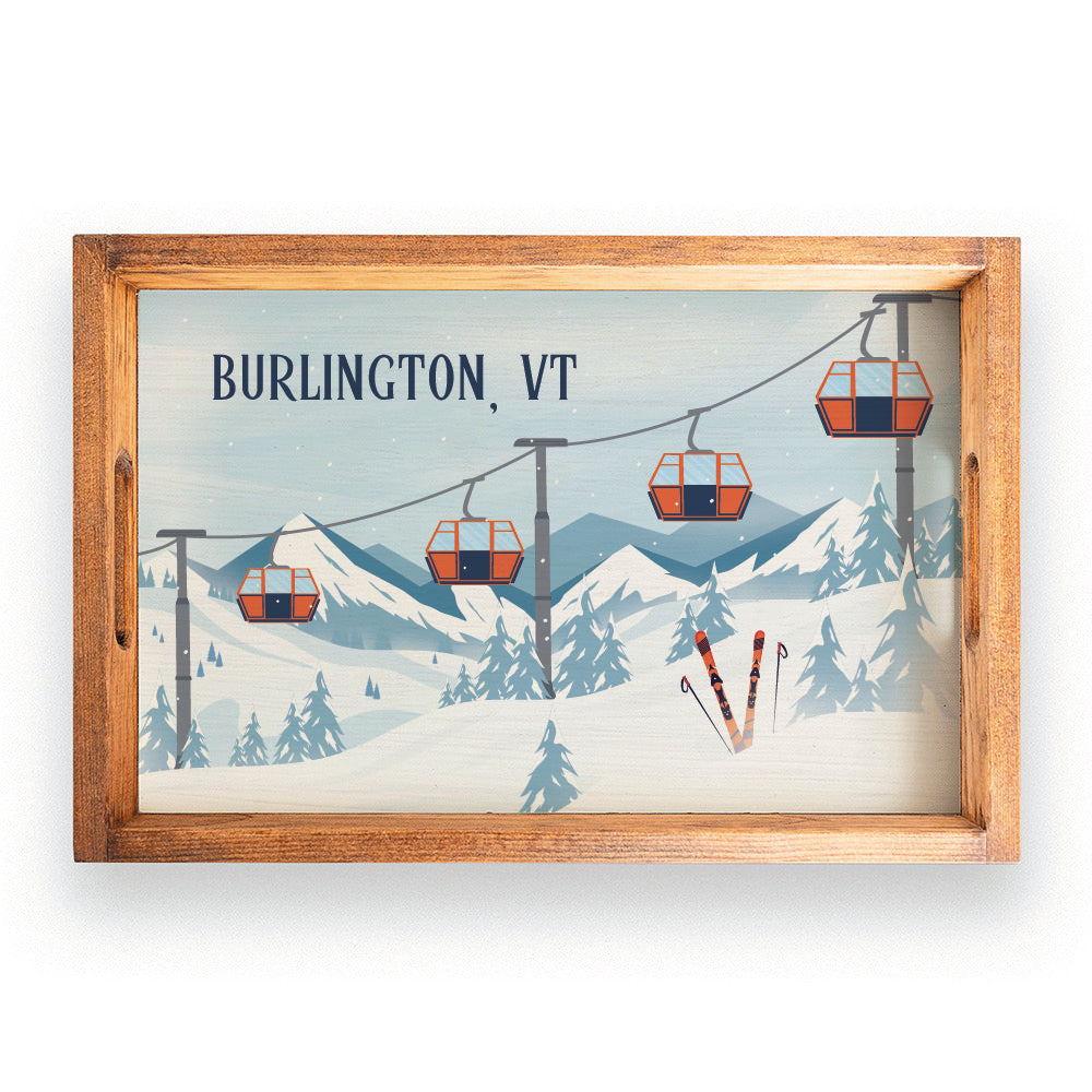 Alpine Lift Personalized Serving Tray
