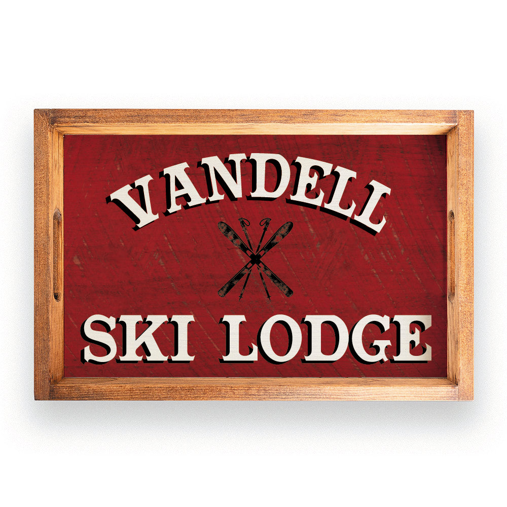 Ski Lodge Personalized Serving Tray