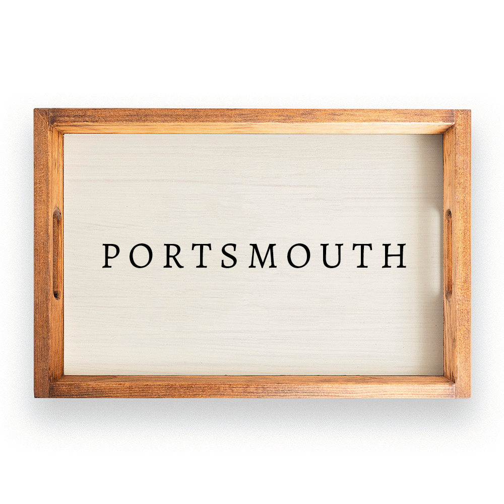 Weathered Personalized Wooden Serving Tray