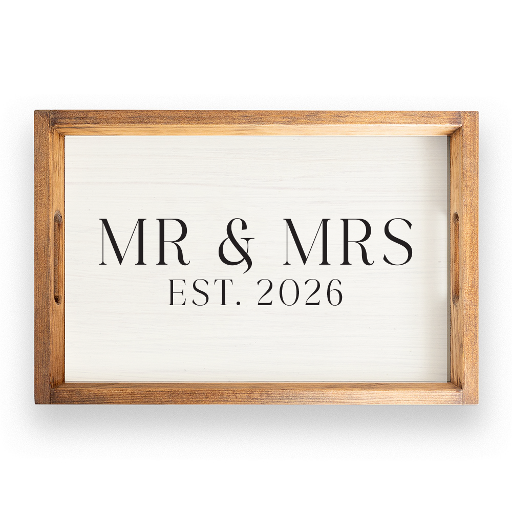 Mr & Mrs Personalized Serving Tray