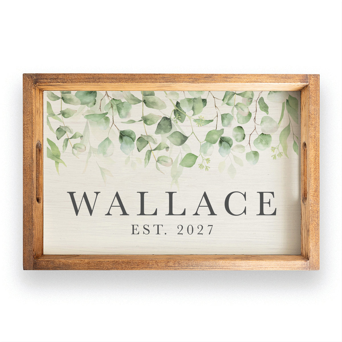Eucalyptus Personalized Serving Tray