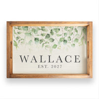 Eucalyptus Personalized Serving Tray