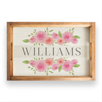 Roses Personalized Serving Tray