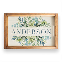 Greenery Personalized Serving Tray