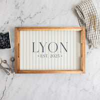 Established Last Name Serving Tray
