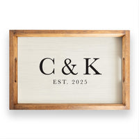 Initials Established Personalized Serving Tray