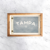 Compass Vintage Flag Personalized Serving Tray