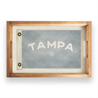 Compass Vintage Flag Personalized Serving Tray