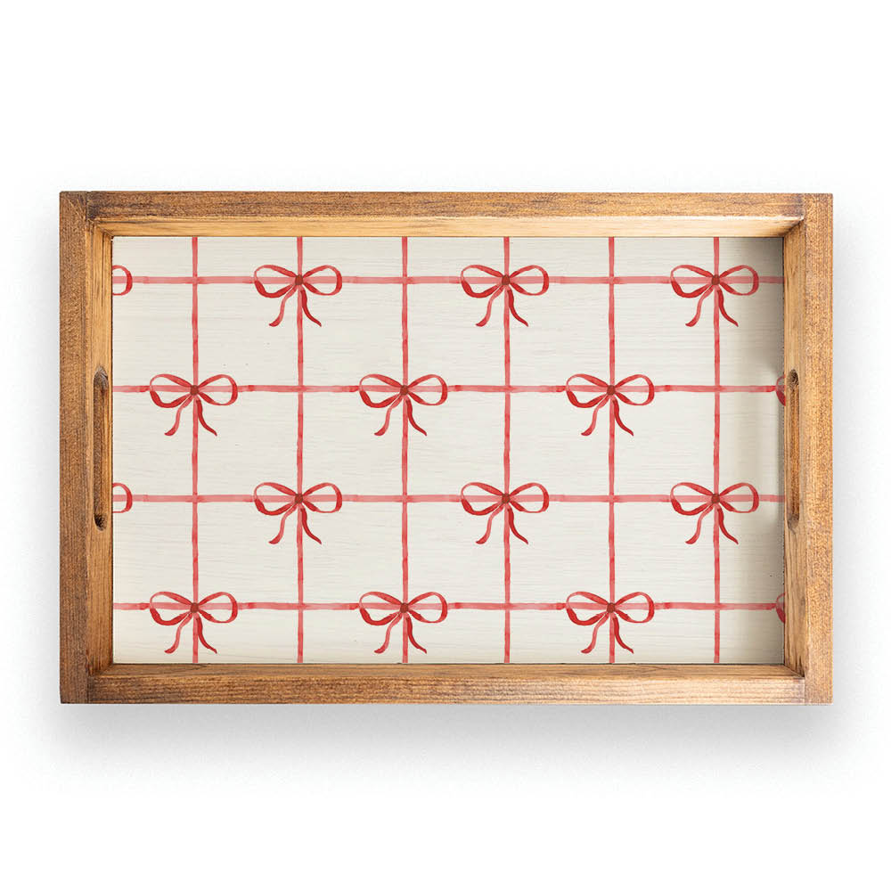 Holiday Bows Serving Tray