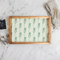 Green Tulip In Line Serving Tray