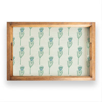 Green Tulip In Line Serving Tray