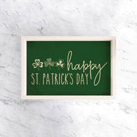 Green St Patrick's Day Wooden Serving Tray