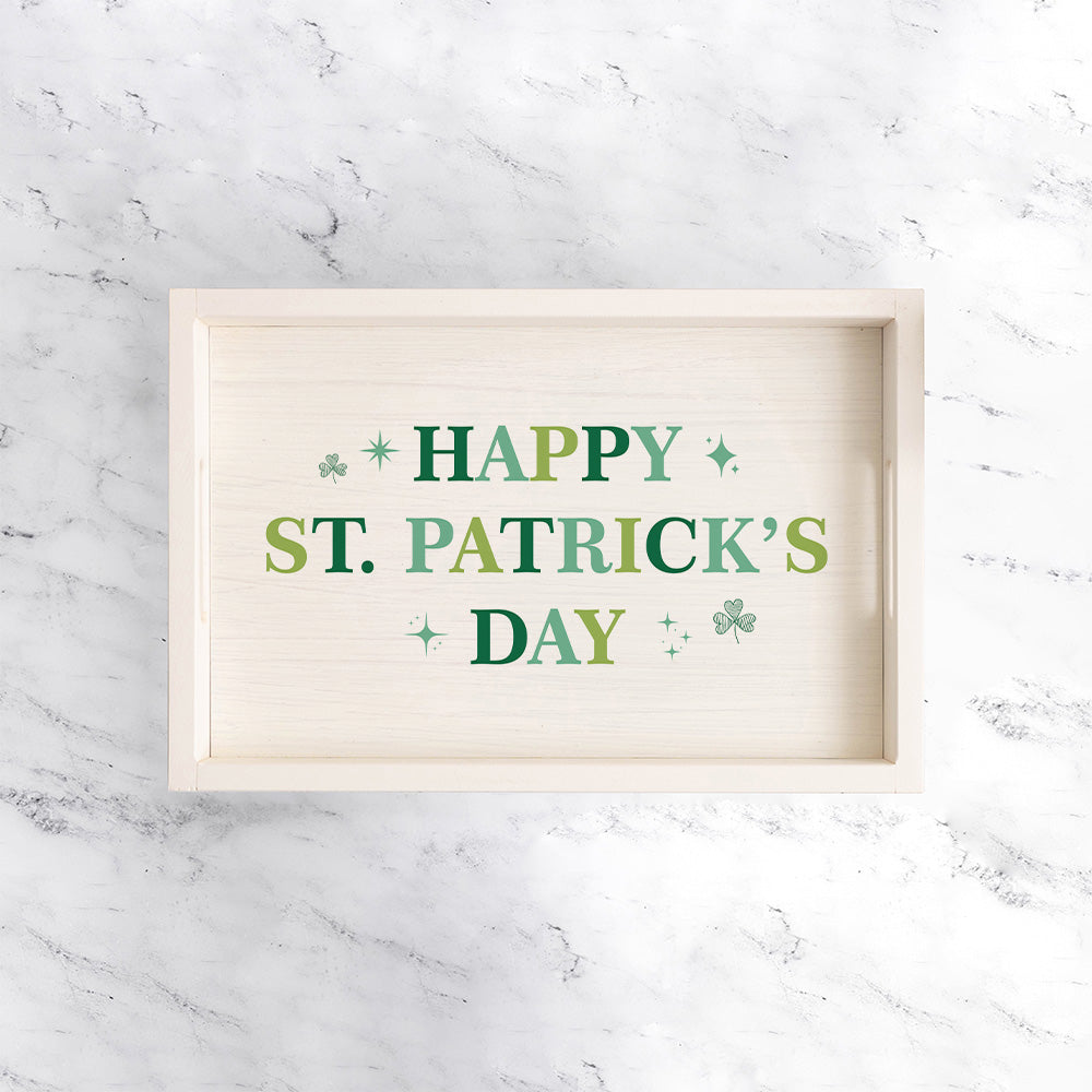 St Patrick's Day Wooden Serving Tray