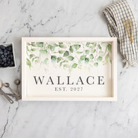 Eucalyptus Personalized Serving Tray