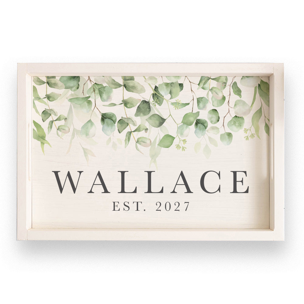 Eucalyptus Personalized Serving Tray